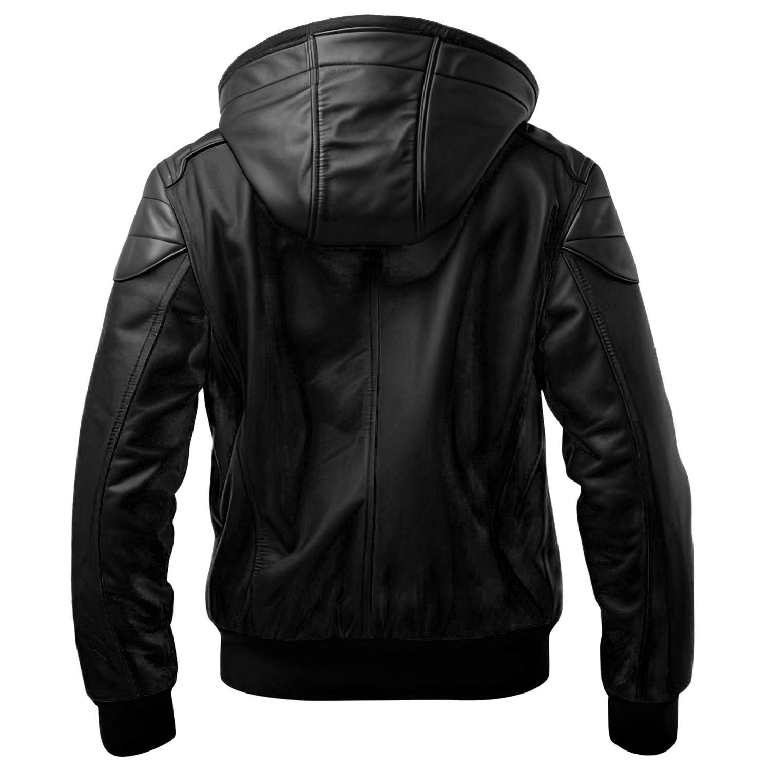 mrvirani2_mens_black_and_peanut_brown_hooded_leather_jacket_back